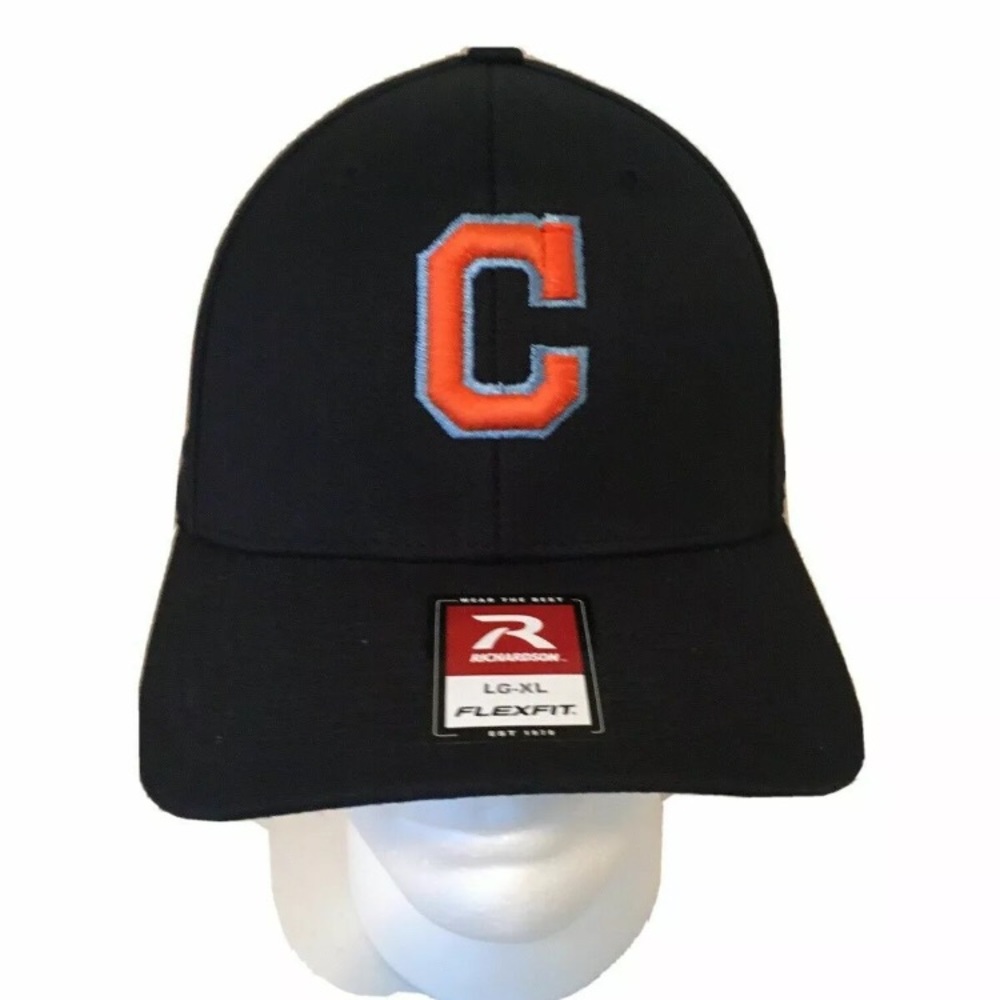 Richardson Pro Model Stretch Fit NAVY Cap Embroidered C LG/XL & SM/MD Style 585